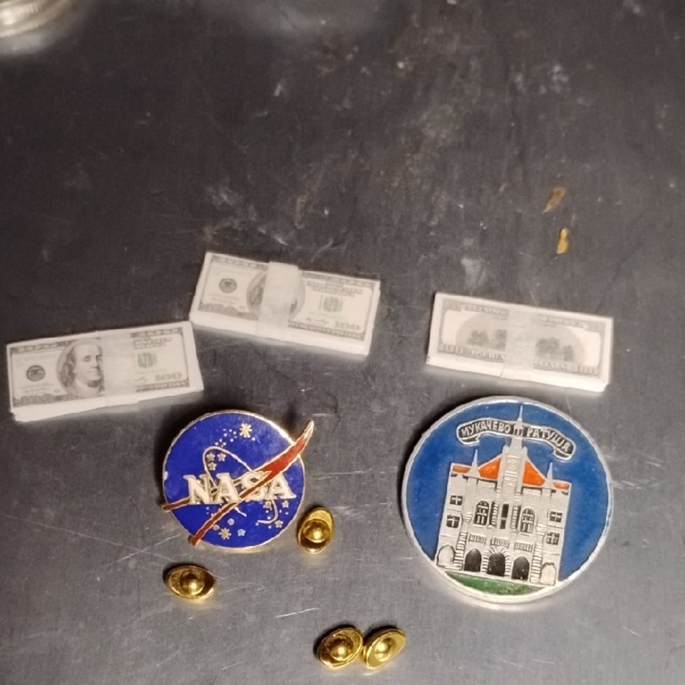 NASA and Souvenir Coins with Miniature Money